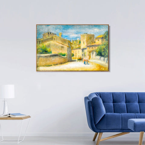INVIN ART Framed Canvas RUE A VILLENEUVE-LES-AVIGNON by Pierre Auguste Renoir Wall Art Living Room Home Office Decorations