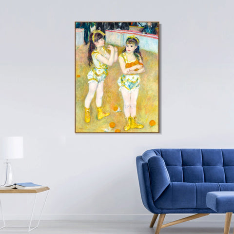 INVIN ART Framed Canvas Acrobats at the Cirque Fernando by Pierre Auguste Renoir Wall Art Living Room Home Office Decorations