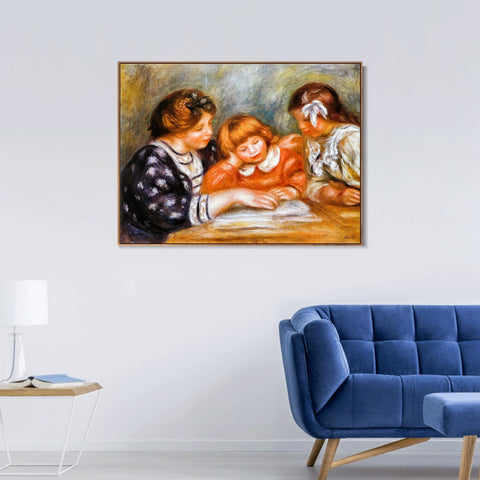 INVIN ART Framed Canvas La Le on by Pierre Auguste Renoir Wall Art Living Room Home Office Decorations