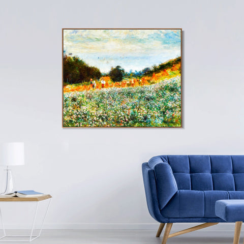 INVIN ART Framed Canvas La Moisson by Pierre Auguste Renoir Wall Art Living Room Home Office Decorations