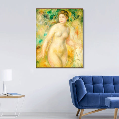 INVIN ART Framed Canvas Nude by Pierre Auguste Renoir Wall Art Living Room Home Office Decorations