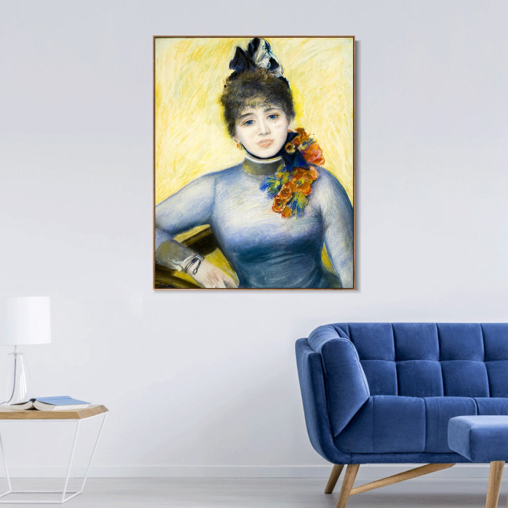 INVIN ART Framed Canvas Caroline R¨¦my by Pierre Auguste Renoir Wall Art Living Room Home Office Decorations