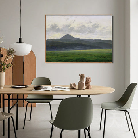 INVIN ART Framed Canvas Landscape In The Riesengebirge by Caspar David Friedrich Wall Art Living Room Home Office Decorations