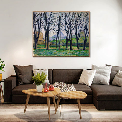 INVIN ART Framed Canvas Giclee Print Art Apples and Oranges by Paul Cezanne Wall Art Living Room Home Office Decorations