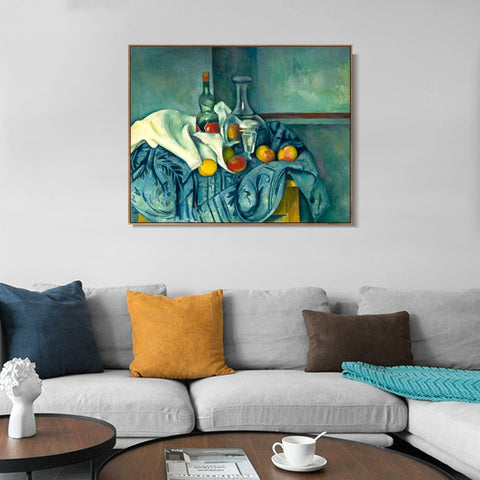 INVIN ART Framed Canvas Giclee Print Art The Peppermint Bottle 1895 by Paul Cezanne Wall Art Living Room Home Office Decorations