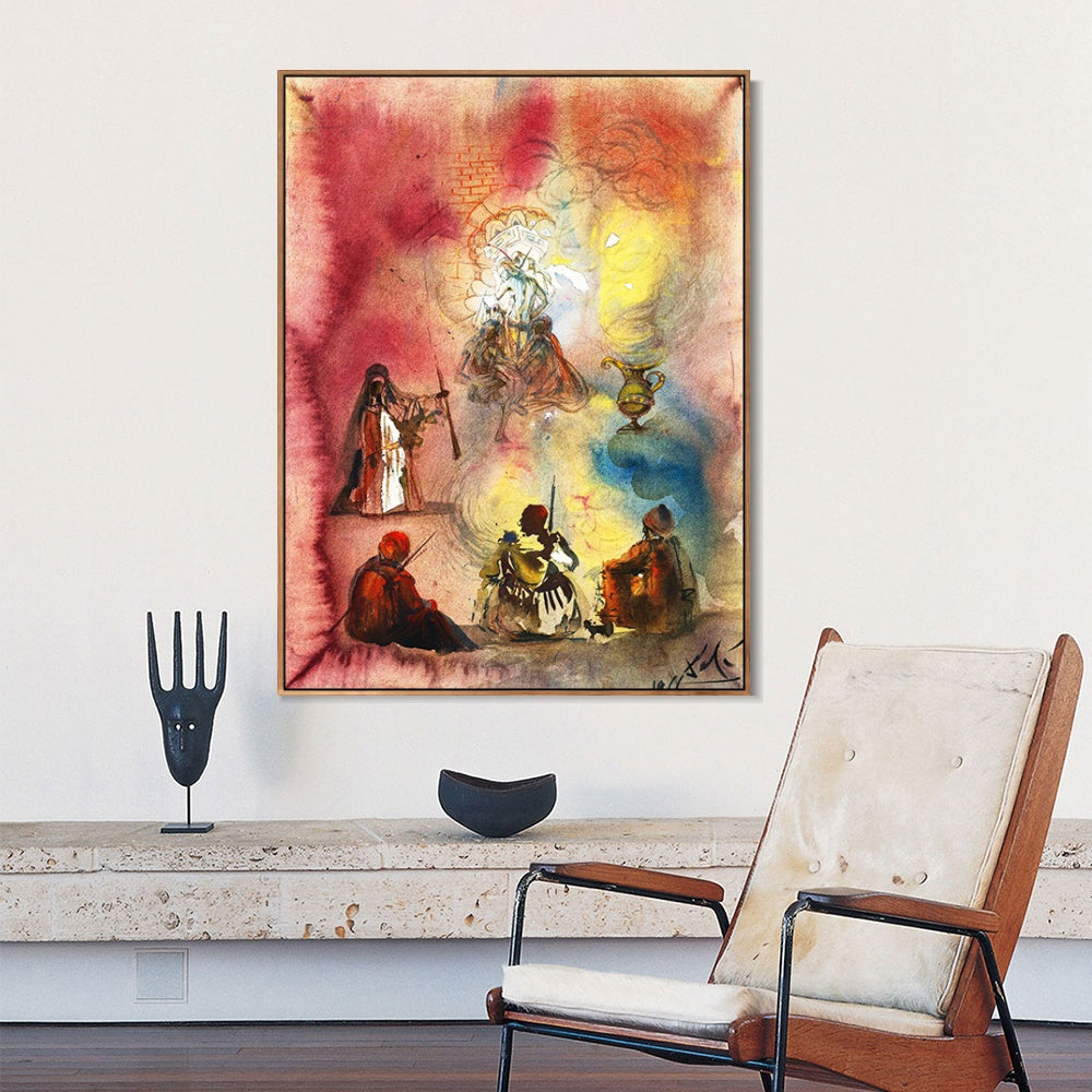 INVIN ART Framed Canvas Series#023 by Salvador Dal Wall Art Living Room Home Office Decorations