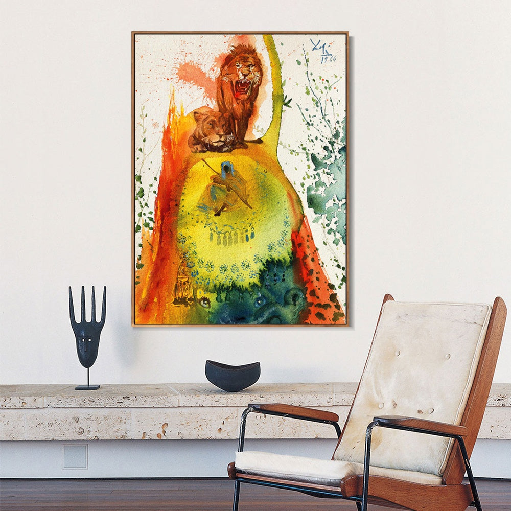 INVIN ART Framed Canvas Series#032 by Salvador Dal Wall Art Living Room Home Office Decorations