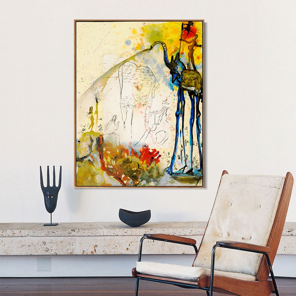 INVIN ART Framed Canvas Series#043 by Salvador Dal Wall Art Living Room Home Office Decorations