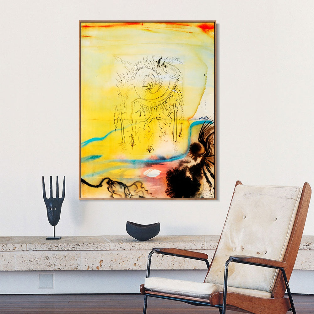 INVIN ART Framed Canvas Series#047 by Salvador Dal Wall Art Living Room Home Office Decorations