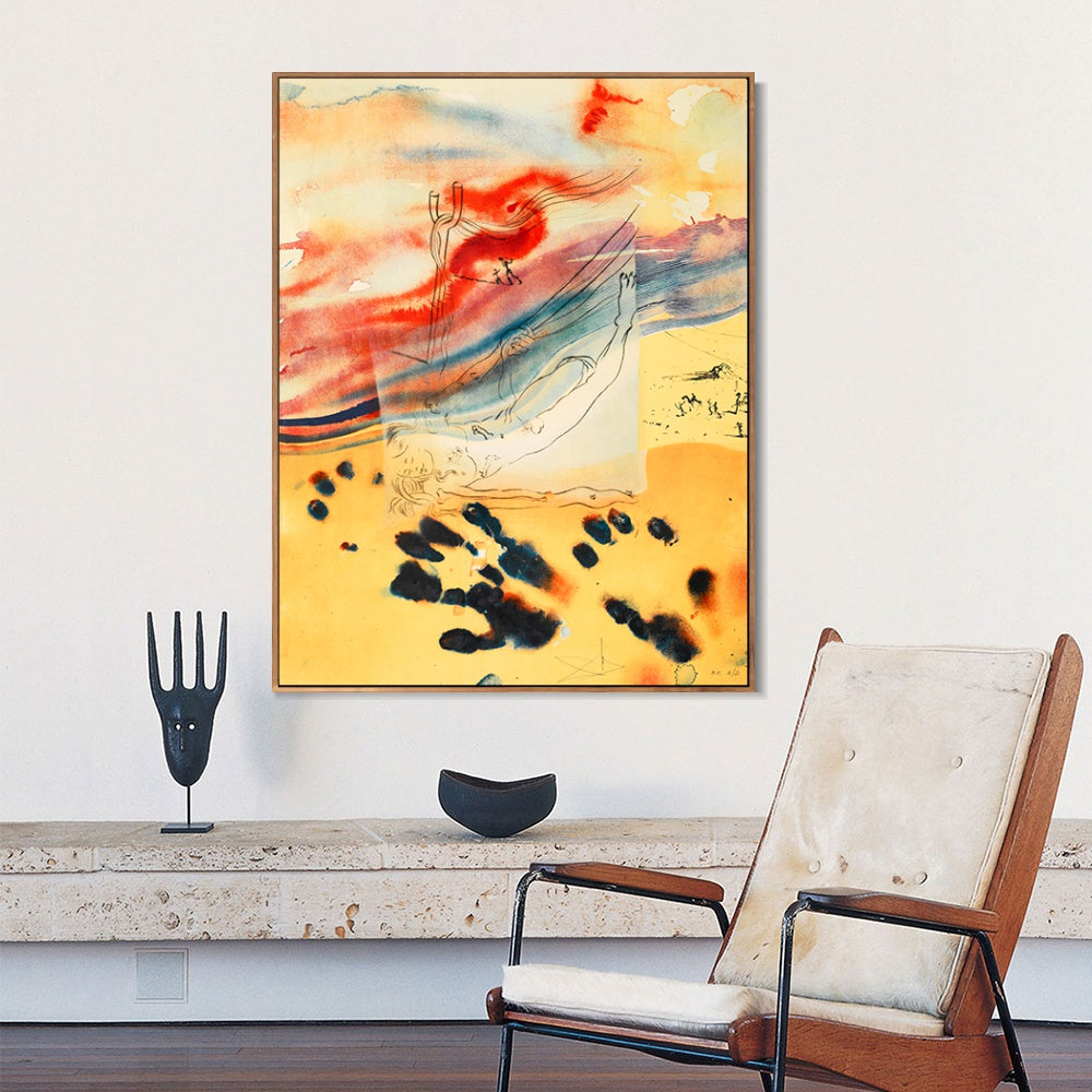 INVIN ART Framed Canvas Series#058 by Salvador Dal Wall Art Living Room Home Office Decorations