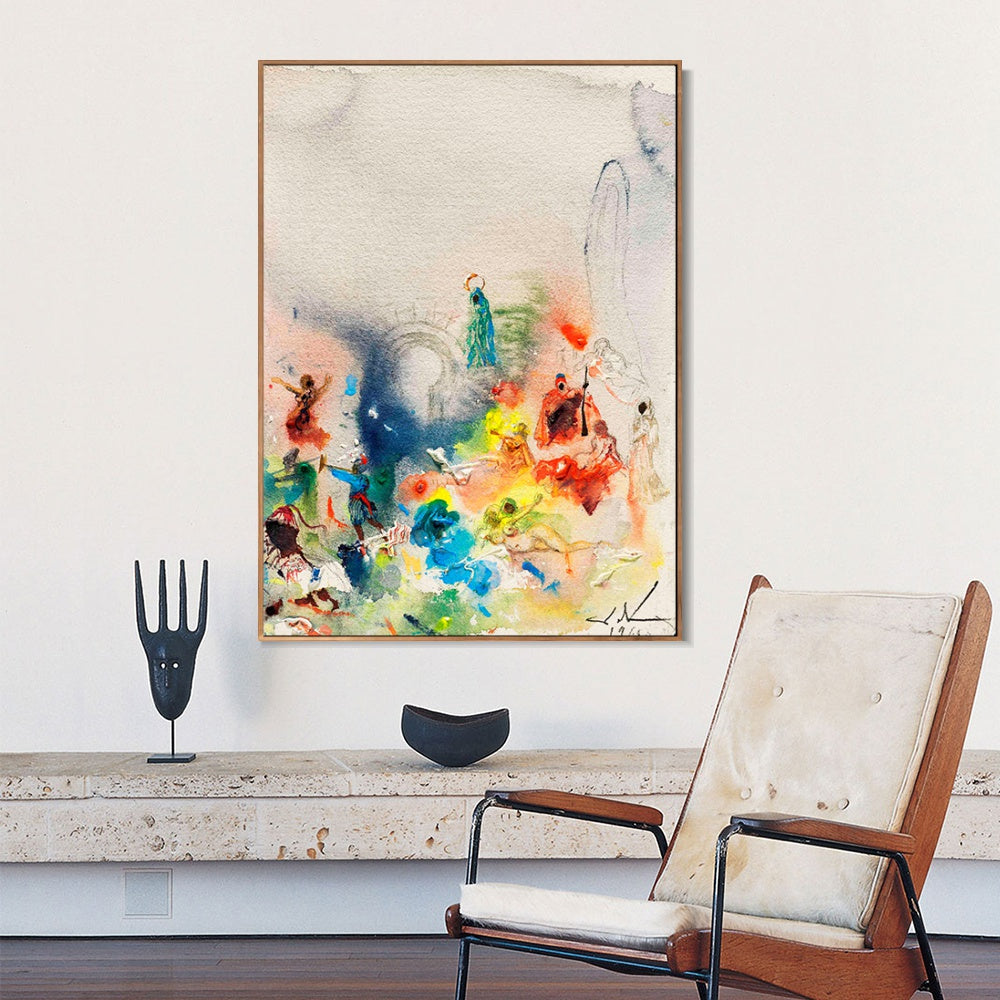 INVIN ART Framed Canvas Series#059 by Salvador Dal Wall Art Living Room Home Office Decorations