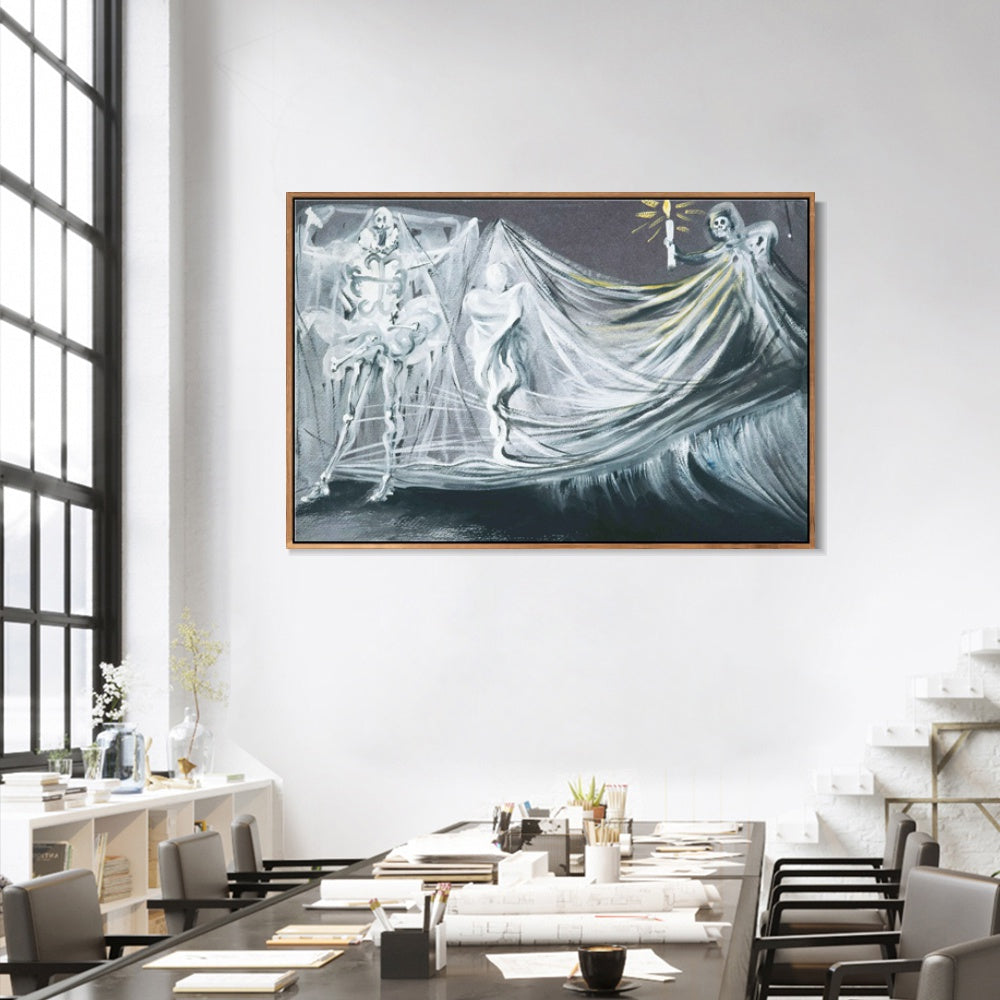 INVIN ART Framed Canvas Series#078 by Salvador Dal Wall Art Living Room Home Office Decorations