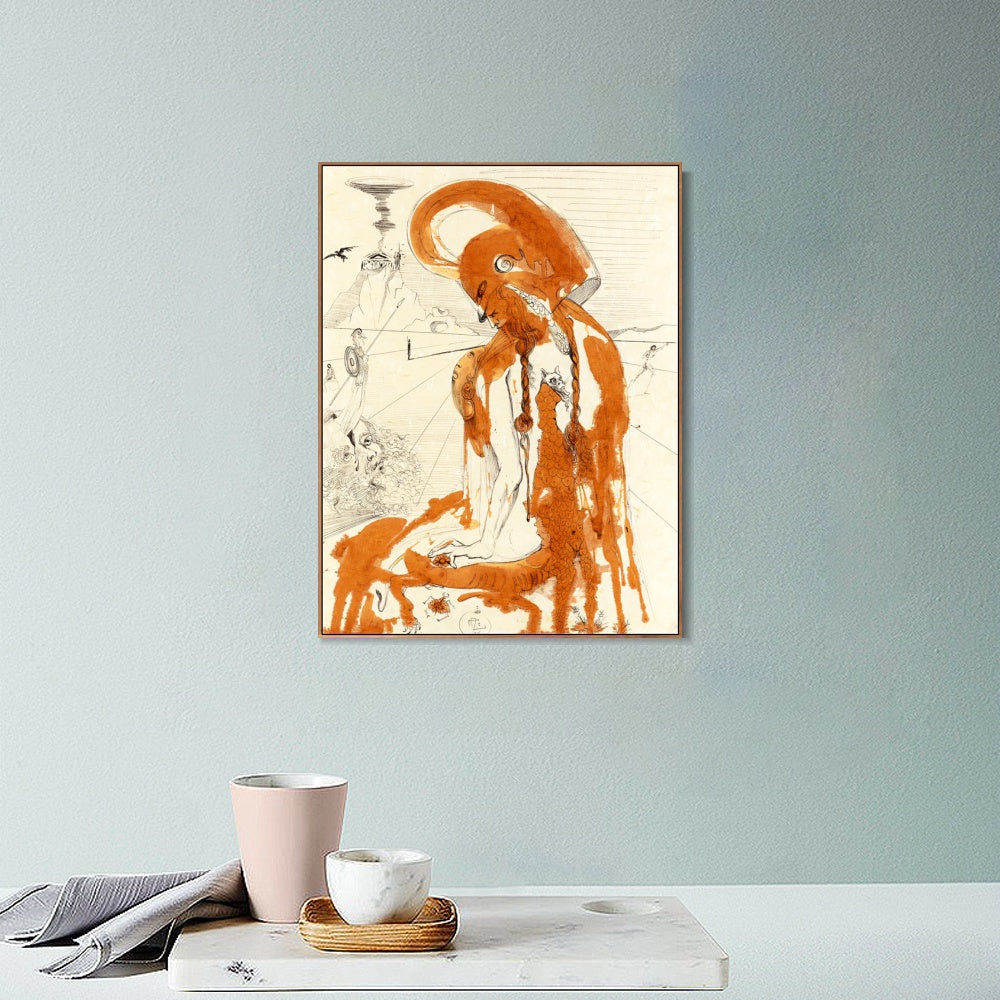 INVIN ART Framed Canvas Series#124 by Salvador Dal Wall Art Living Room Home Office Decorations