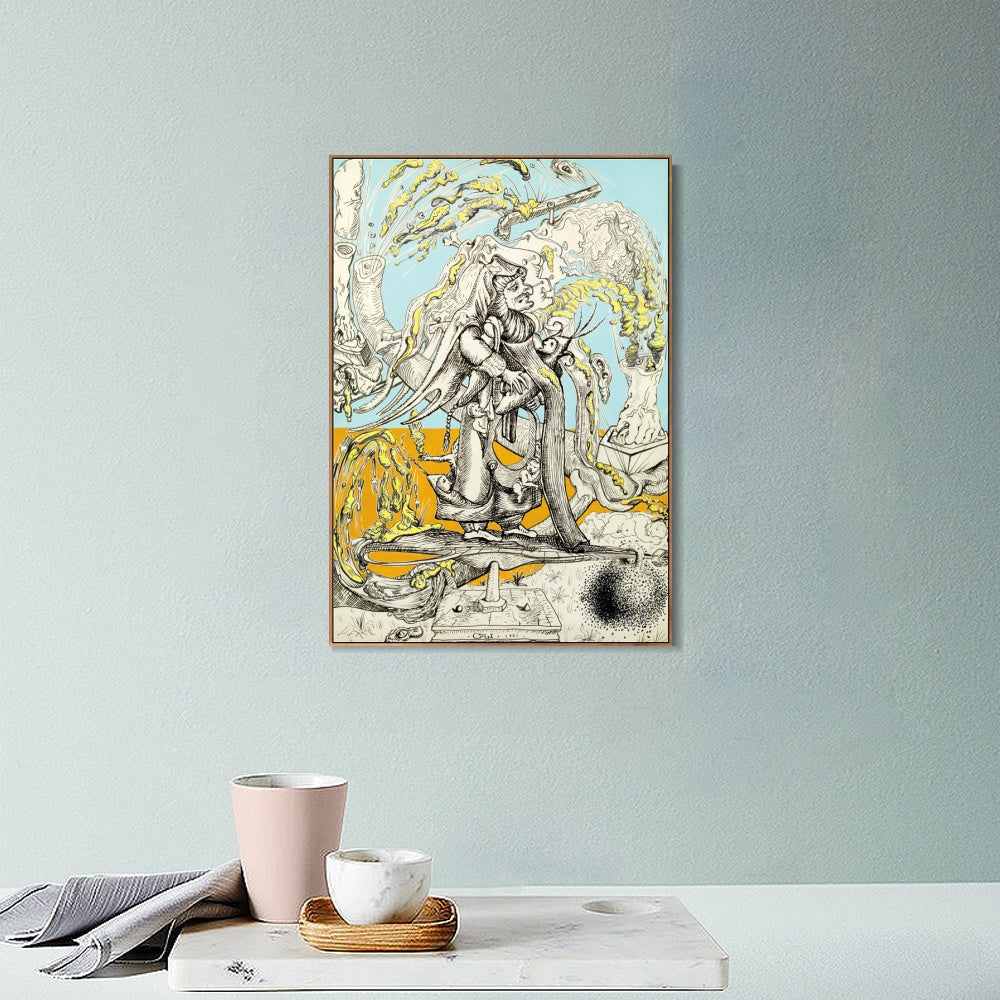 INVIN ART Framed Canvas Series#126 by Salvador Dal Wall Art Living Room Home Office Decorations