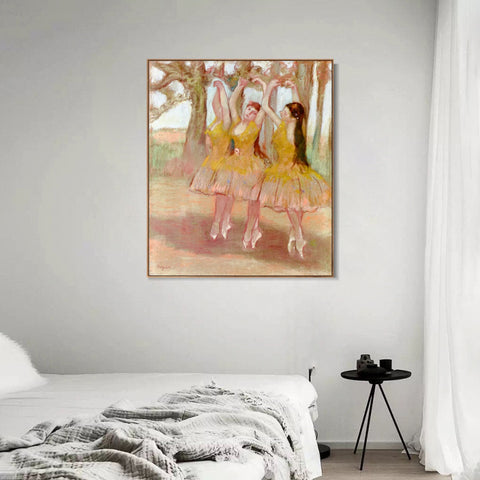INVIN ART Framed Canvas Giclee Print Art Grecian Dance by Edgar Degas Wall Art Living Room Home Office Decorations