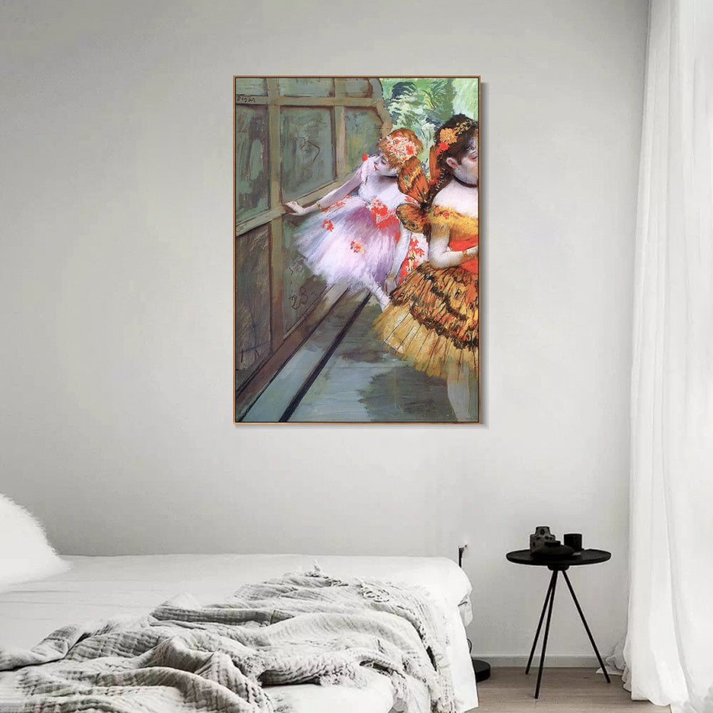 INVIN ART Framed Canvas Giclee Print Art Ballet Dancers in Butterfly Costumes by Edgar Degas Wall Art