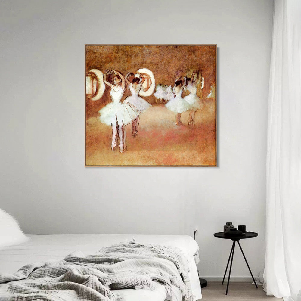 INVIN ART Framed Canvas Giclee Print Art Dance Rehearsal in the Studio of the Opera by Edgar Degas Wall Art