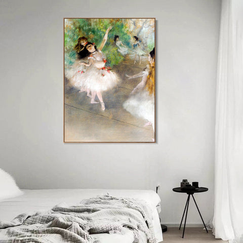 INVIN ART Framed Canvas Giclee Print Art Dancers, 1878 by Edgar Degas Wall Art Living Room Home Office Decorations