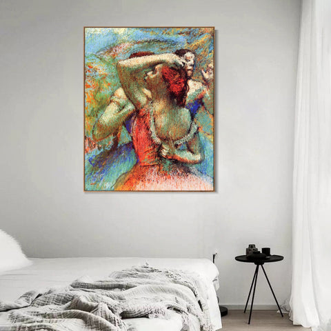 INVIN ART Framed Canvas Giclee Print Art Dancers, 1890 by Edgar Degas Wall Art Living Room Home Office Decorations
