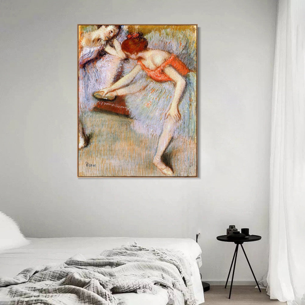 INVIN ART Framed Canvas Giclee Print Art Dancers, 1895 by Edgar Degas Wall Art