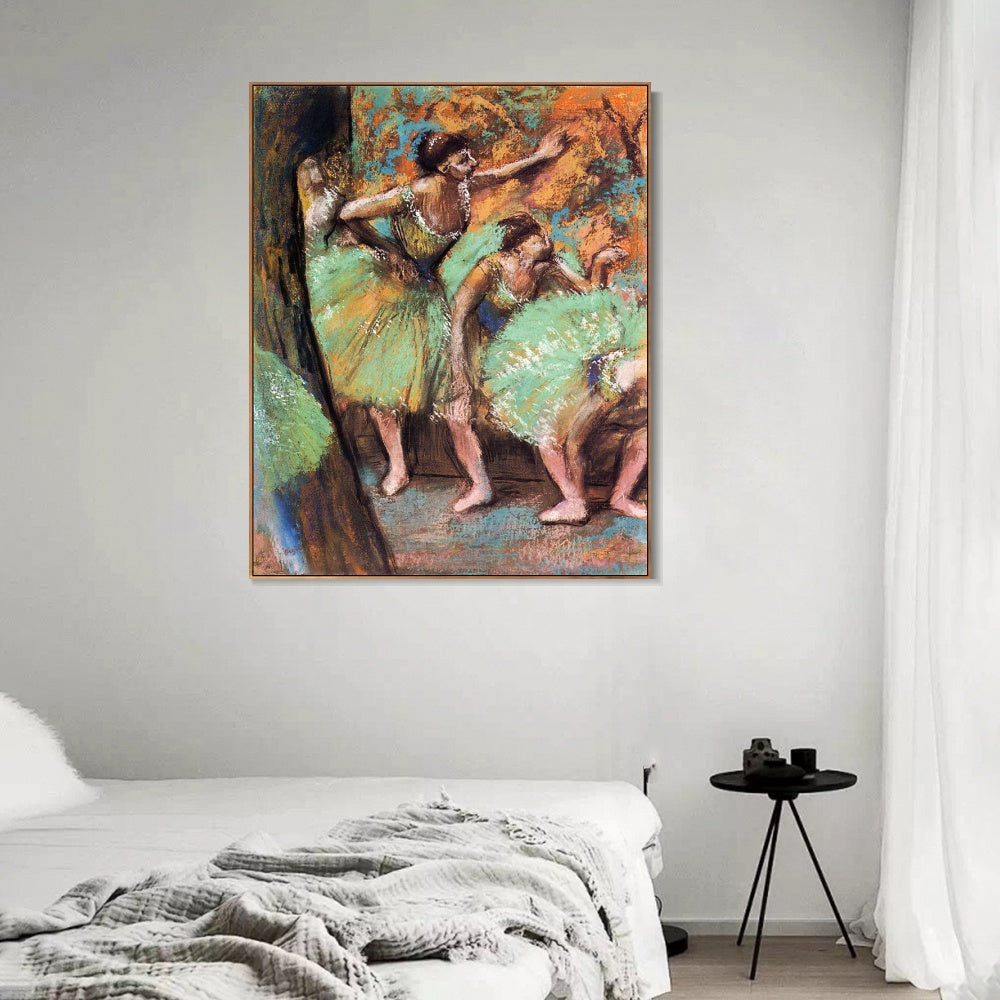 INVIN ART Framed Canvas Giclee Print Art Dancers, 1898 by Edgar Degas Wall Art