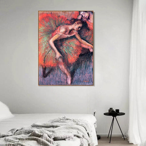 INVIN ART Framed Canvas Giclee Print Art Dancers,1899 by Edgar Degas Wall Art Living Room Home Office Decorations