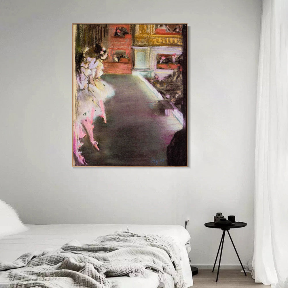INVIN ART Framed Canvas Giclee Print Art Dancers at the Old Opera House by Edgar Degas Wall Art