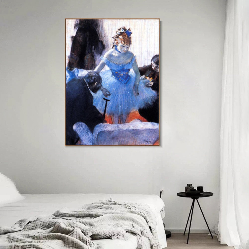 INVIN ART Framed Canvas Giclee Print Art Dancer's Dressing Room by Edgar Degas Wall Art