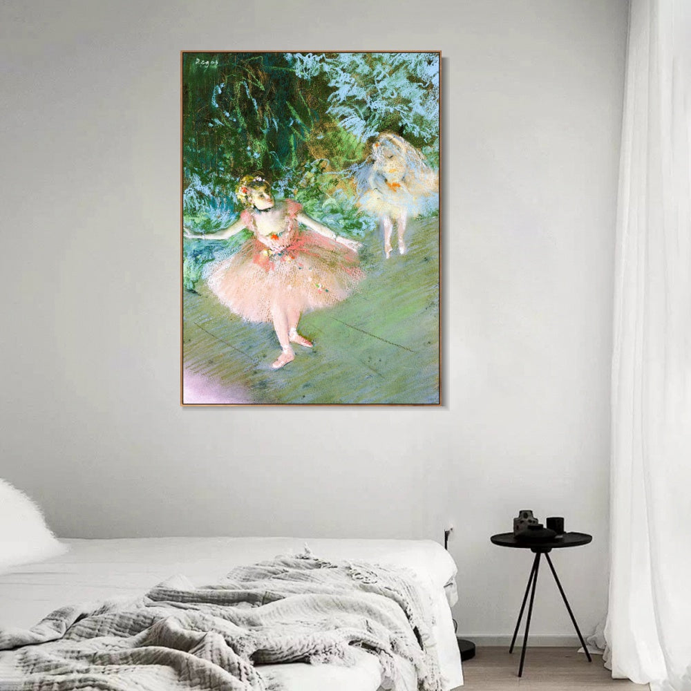 INVIN ART Framed Canvas Giclee Print Art Dancers on Set,1878-1880 by Edgar Degas Wall Art