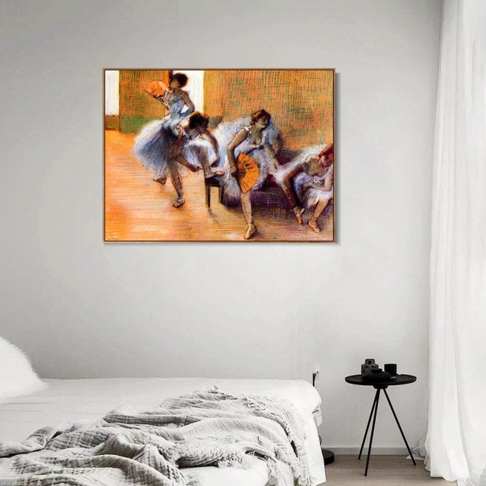 INVIN ART Framed Canvas Giclee Print Art In the Dance Studio,1897 by Edgar Degas Wall Art