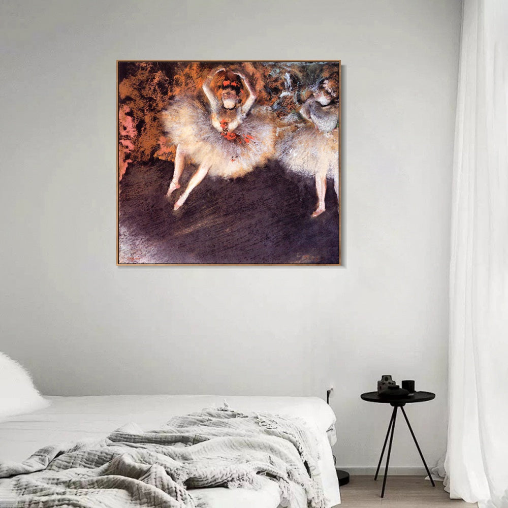 INVIN ART Framed Canvas Giclee Print Art Le Pas Battu - 1879 by Edgar Degas Wall Art