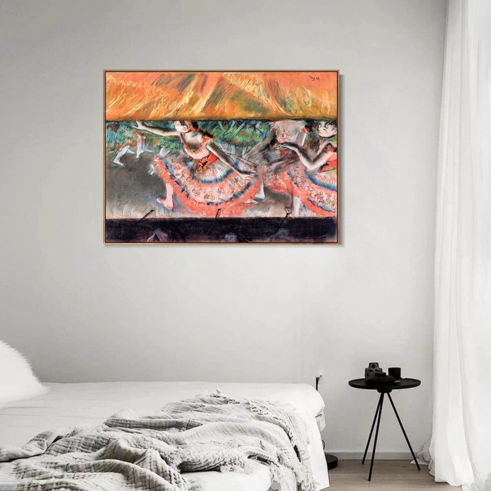 INVIN ART Framed Canvas Giclee Print Art Lowering the Curtain - circa 1880 by Edgar Degas Wall Art