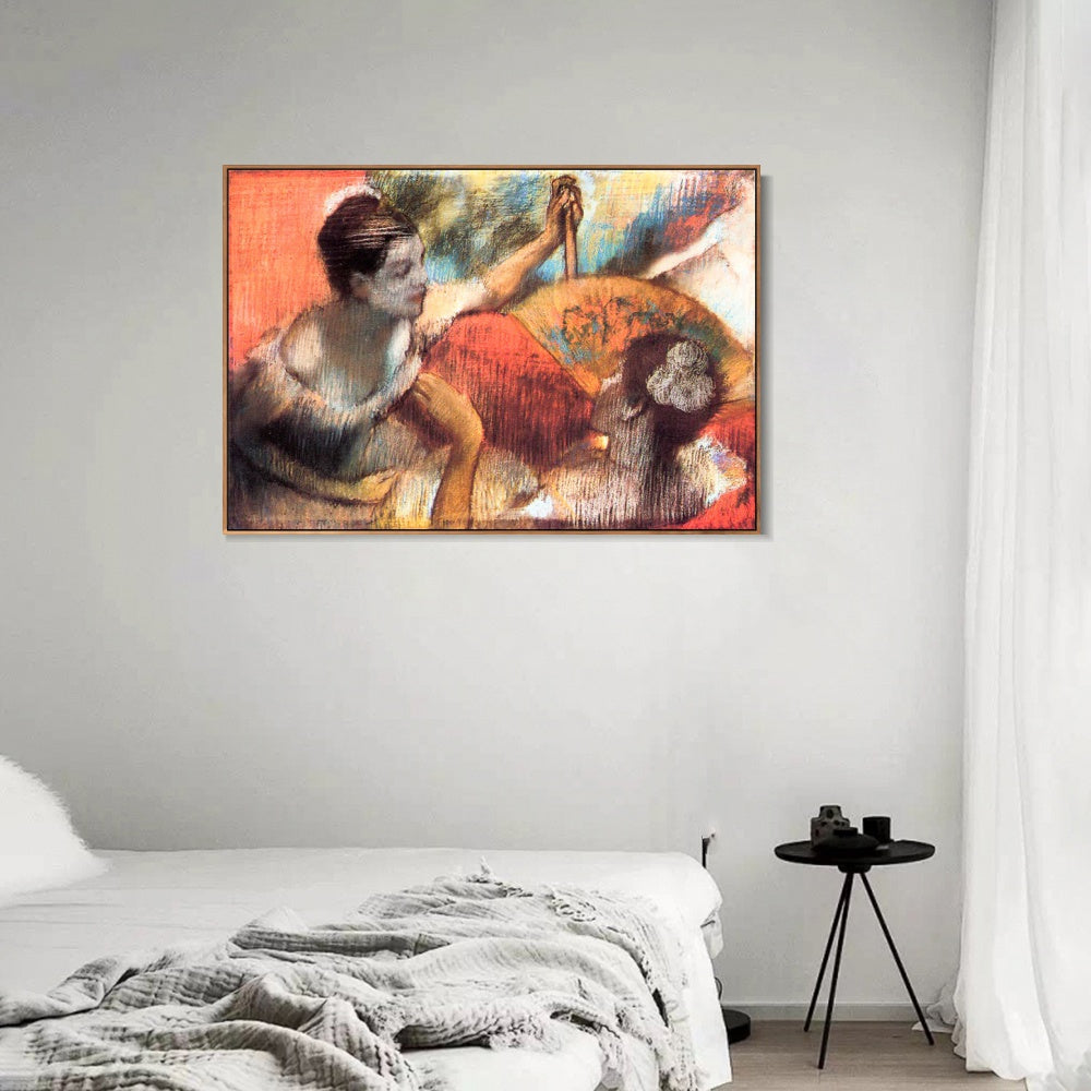 INVIN ART Framed Canvas Giclee Print Art Dancers in a Box, circa 1884 by Edgar Degas Wall Art