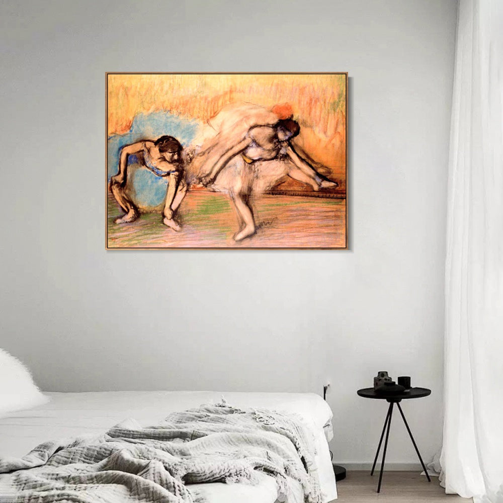 INVIN ART Framed Canvas Giclee Print Art Dancers Resting, circa 1896 by Edgar Degas Wall Art