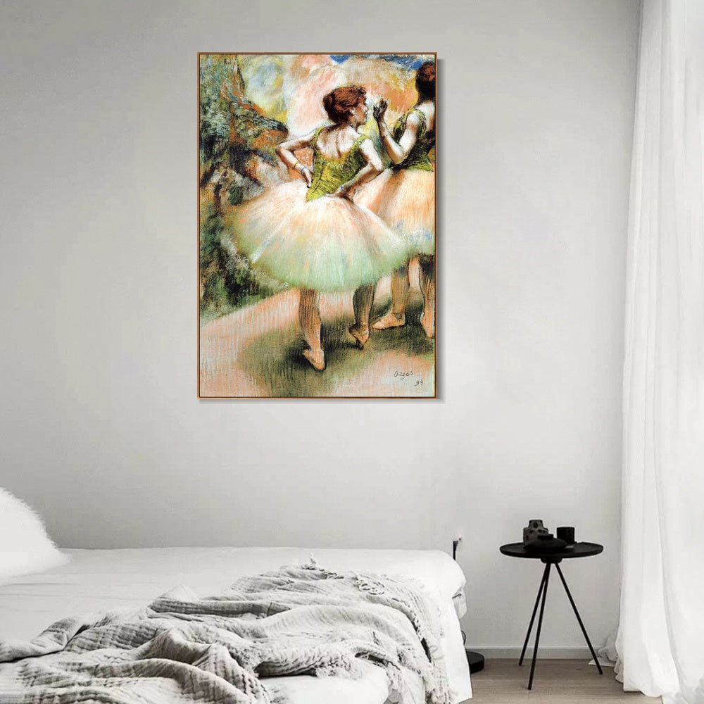 INVIN ART Framed Canvas Giclee Print Art Dancer with a Fan,1897 - 1901 by Edgar Degas Wall Art Living Room Home Office Decorations