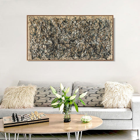 INVIN ART Framed Canvas Giclee Print Art One Number 31, 1950 by Jackson Pollock Wall Art Living Room Home Office Decorations