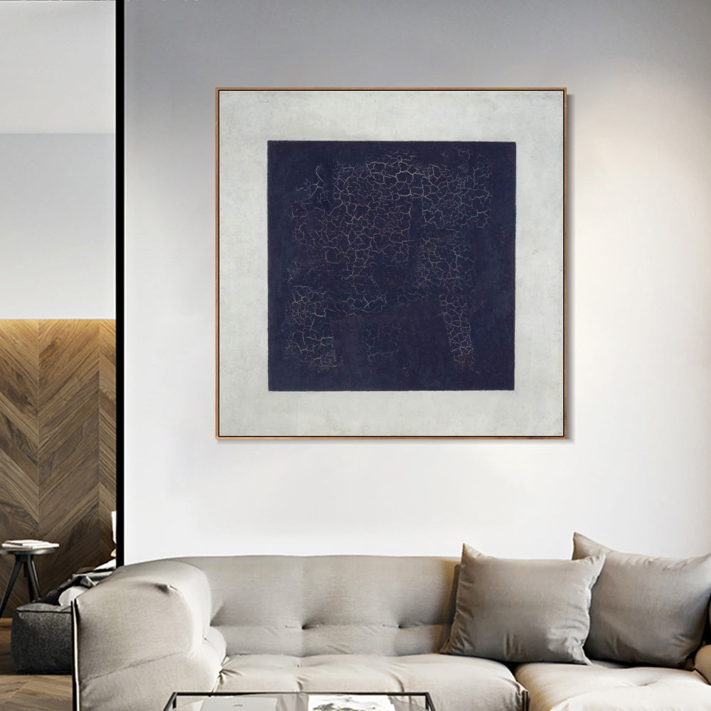 INVIN ART Framed Canvas Giclee Print Art Black Suprematic Square by Kasimir Malevich Wall Art Living Room Home Office Decorations