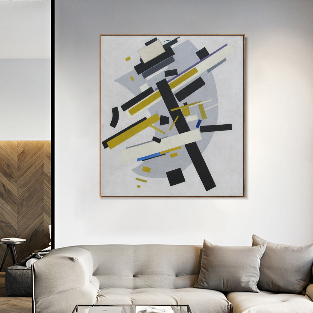 INVIN ART Framed Canvas Giclee Print Art Suprematism#007 by Kasimir Malevich Wall Art Living Room Home Office Decorations