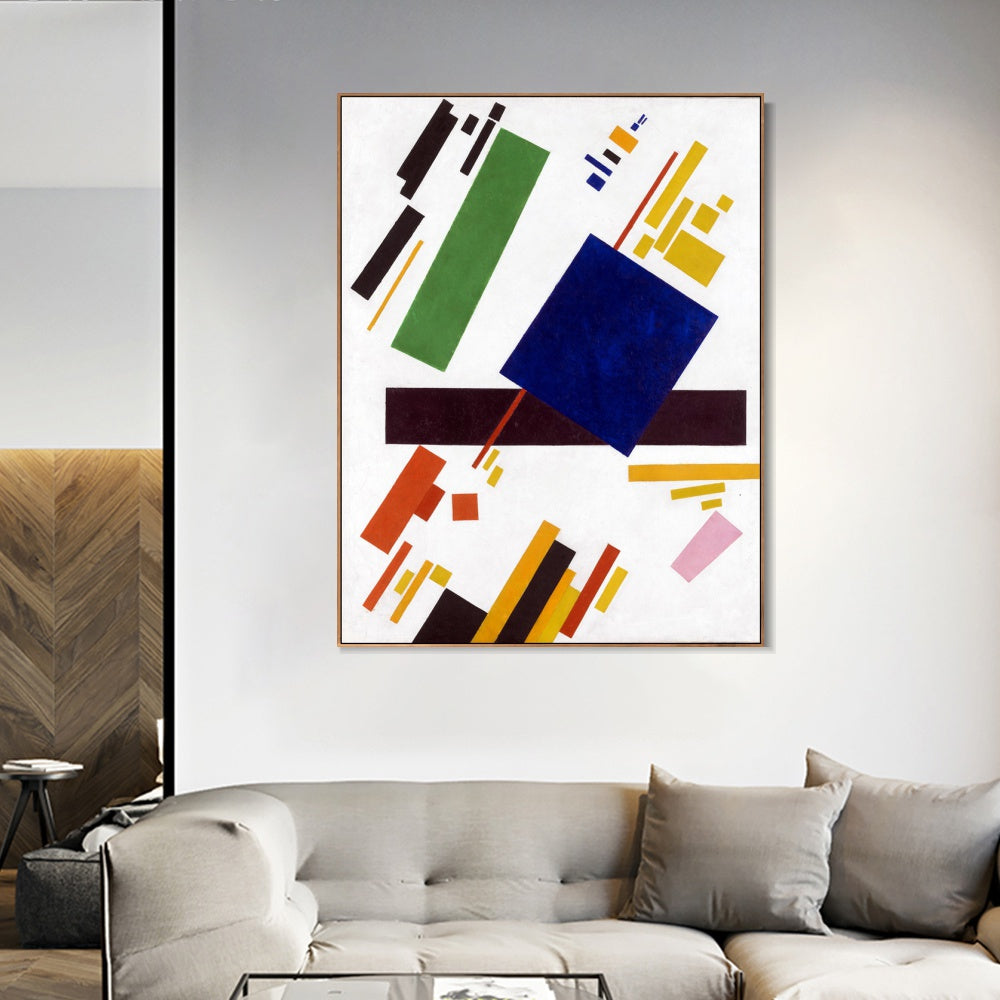 INVIN ART Framed Canvas Giclee Print Art Suprematist#027 by Kasimir Malevich Wall Art Living Room Home Office Decorations