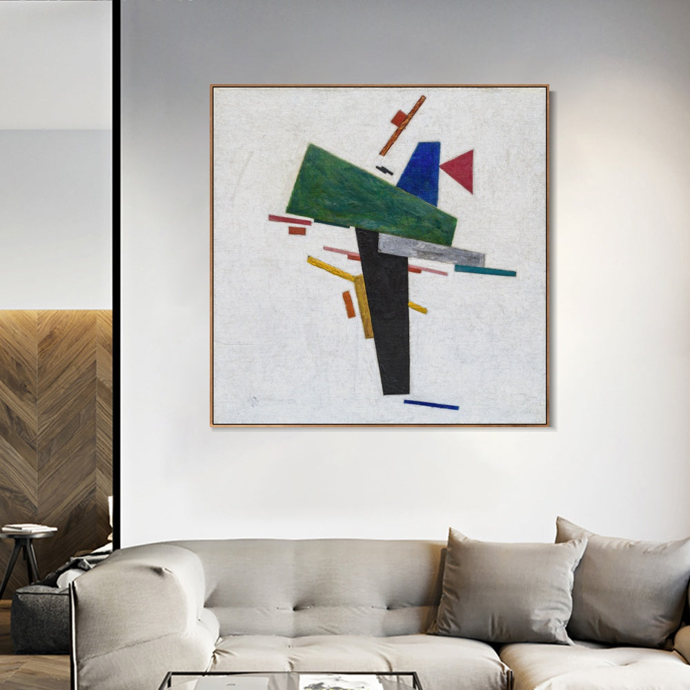 INVIN ART Framed Canvas Giclee Print Art Series#038 by Kasimir Malevich Wall Art Living Room Home Office Decorations