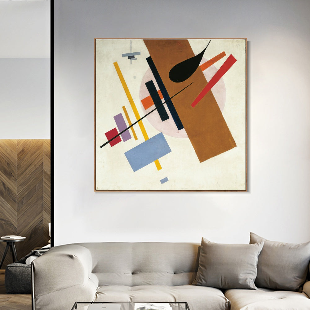 INVIN ART Framed Canvas Giclee Print Art Series#040 by Kasimir Malevich Wall Art Living Room Home Office Decorations