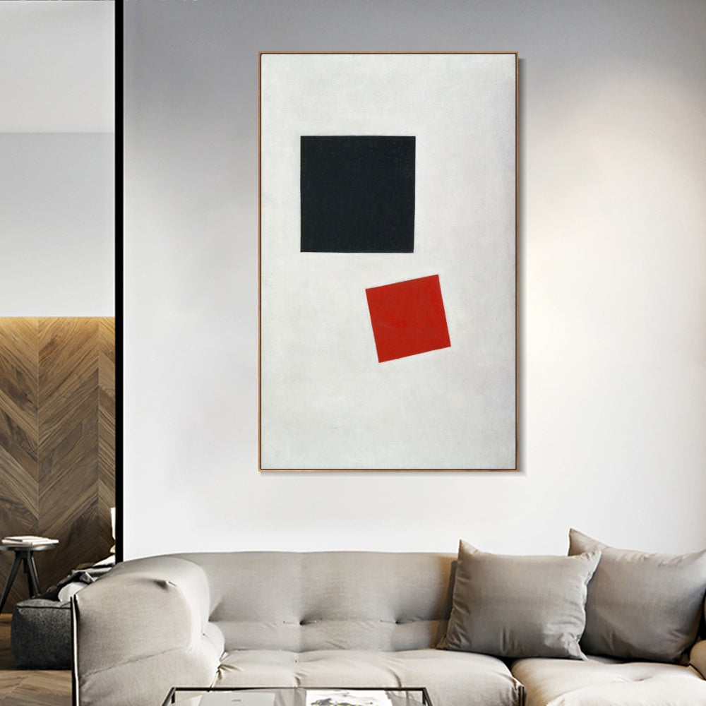 INVIN ART Framed Canvas Giclee Print Art Color Masses in The Fourth Dimension by Kasimir Malevich Wall Art Living Room Home Office Decorations