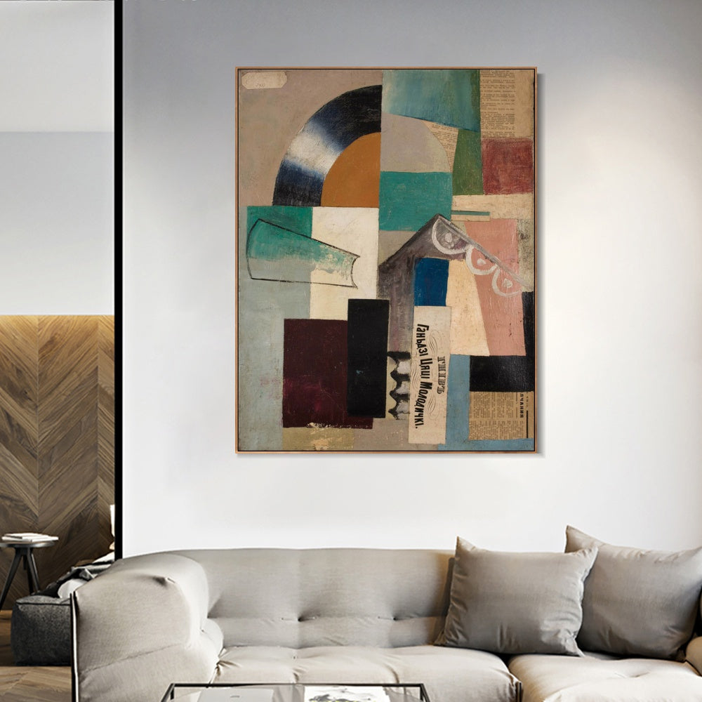 INVIN ART Framed Canvas Giclee Print Art Series#056 by Kasimir Malevich Wall Art Living Room Home Office Decorations