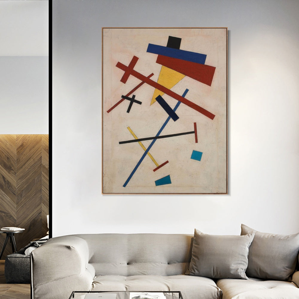 INVIN ART Framed Canvas Giclee Print Art Series#059 by Kasimir Malevich Wall Art Living Room Home Office Decorations