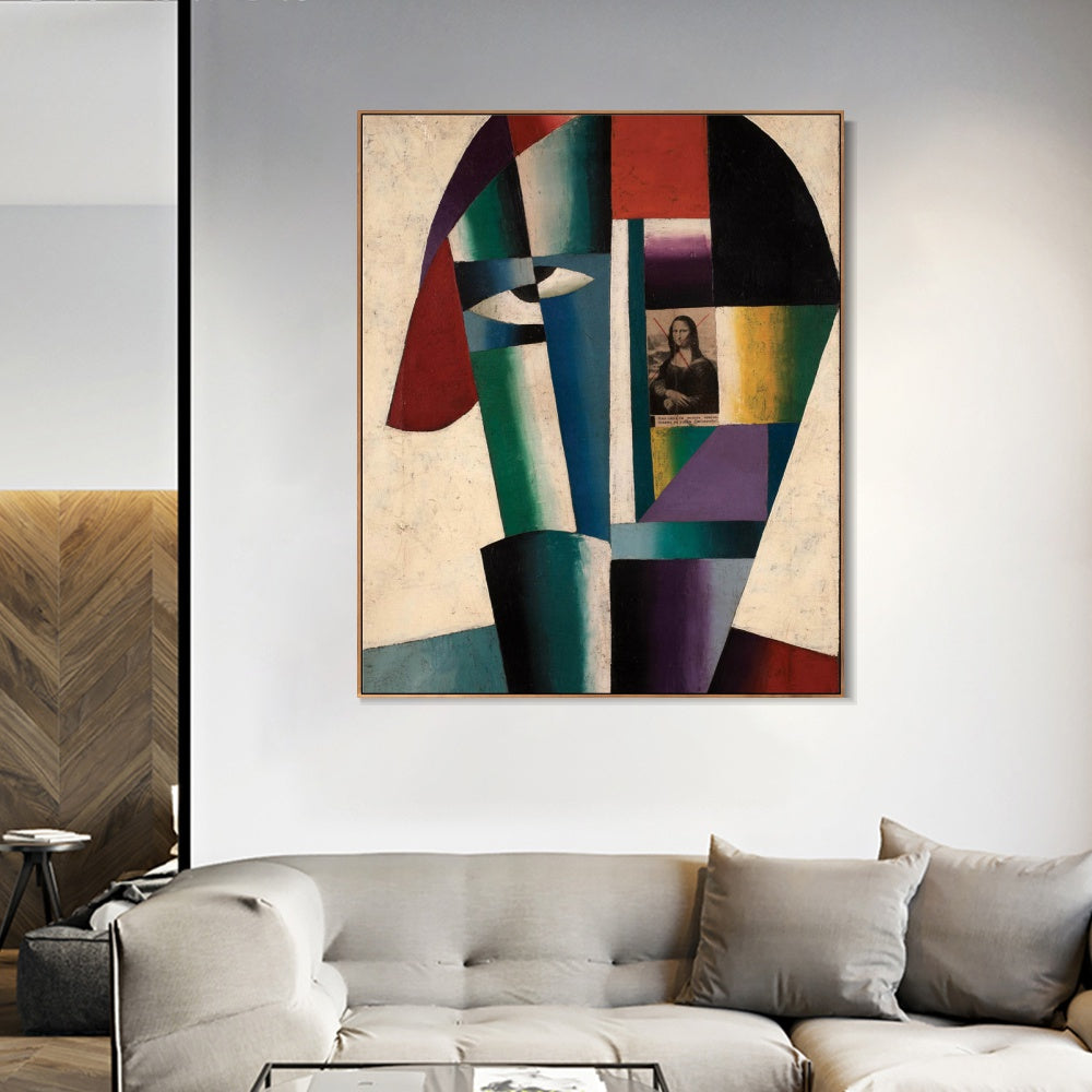 INVIN ART Framed Canvas Giclee Print Art Series#060 by Kasimir Malevich Wall Art Living Room Home Office Decorations