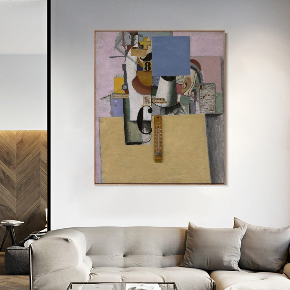 INVIN ART Framed Canvas Giclee Print Art Series#061 by Kasimir Malevich Wall Art Living Room Home Office Decorations