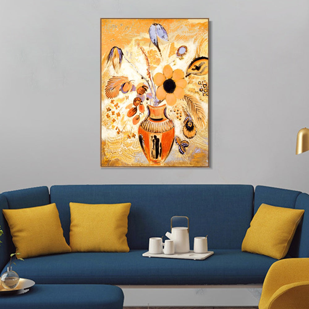 INVIN ART Framed Canvas Series#023 by Odilon Redon Wall Art Living Room Home Office Decorations
