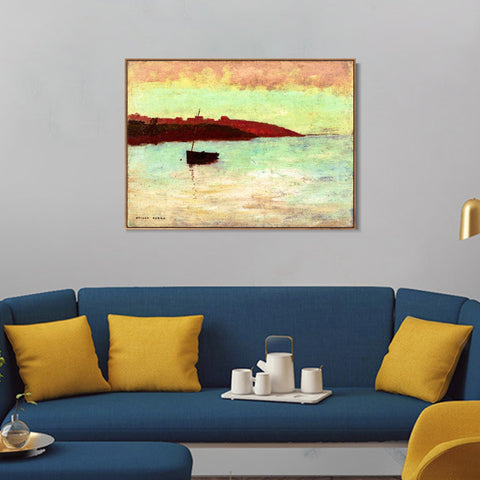 INVIN ART Framed Canvas Series#025 by Odilon Redon Wall Art Living Room Home Office Decorations