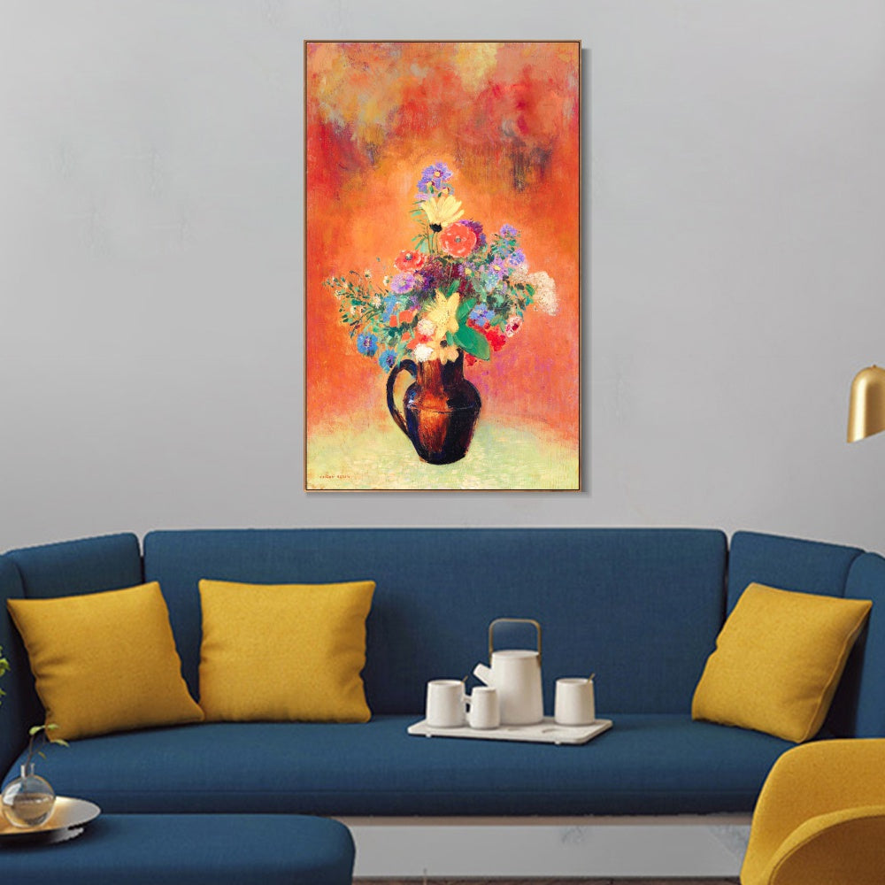 INVIN ART Framed Canvas Series#026 by Odilon Redon Wall Art Living Room Home Office Decorations
