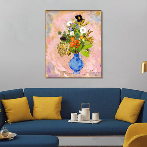 INVIN ART Framed Canvas Series#027 by Odilon Redon Wall Art Living Room Home Office Decorations